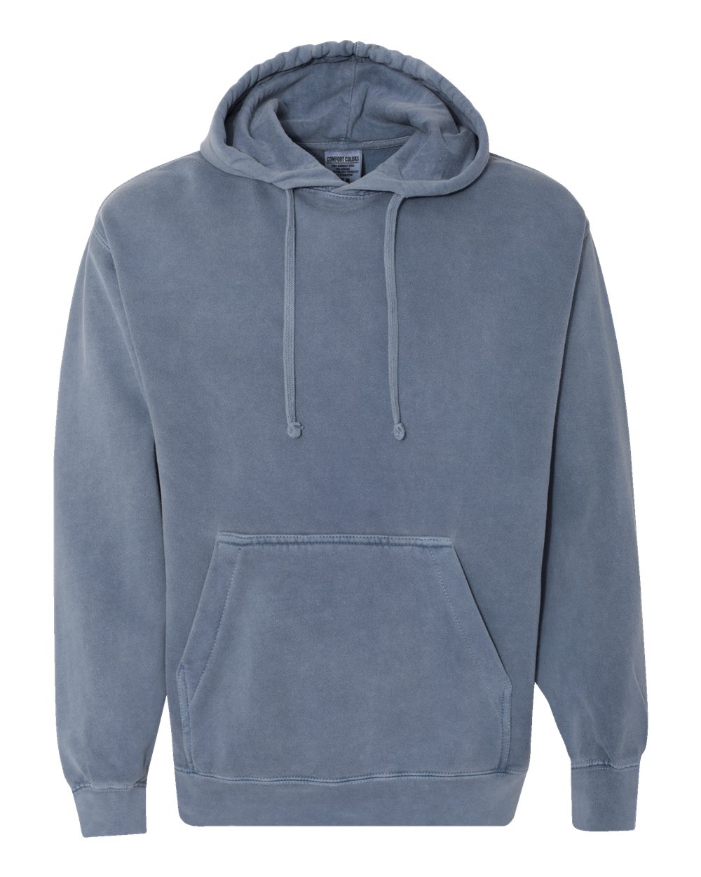 Comfort Colors Unisex Garment-Dyed Hooded Sweatshirt in Blue Jean