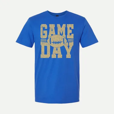 Retro Football Game Day 3 shirt in Royal