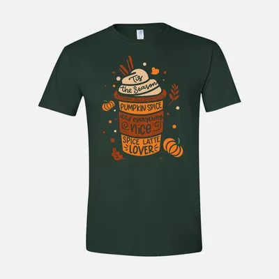 Pumpkin Spice SVGFall Coffee Sign 2 shirt in Forest