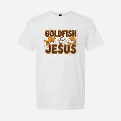 Goldfish amp Jesus Christian Graphics shirt in White