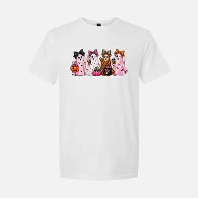 Halloween Ghosts with Bows shirt in White