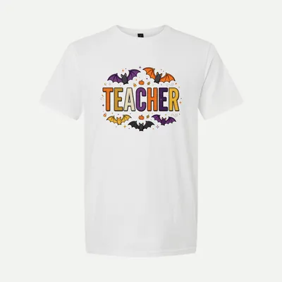 Halloween Teacher Bold School shirt in White