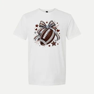 Rhinestone Football Game Day shirt in White