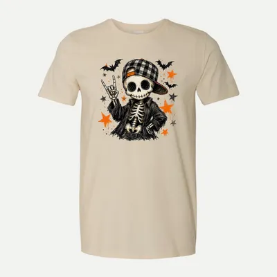 Retro Halloween Toddler boy shirt in Natural
