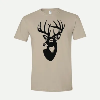 Deer Head Deer Hunting shirt in Sand