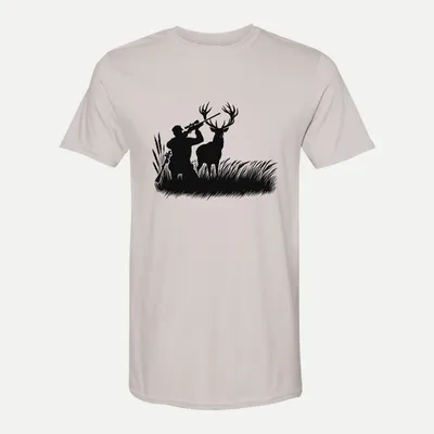 Deer Hunting Vector Cut shirt in Ice Grey