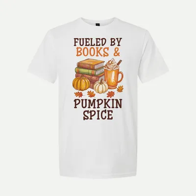Fueled By Books Pumpkin Spice shirt in White