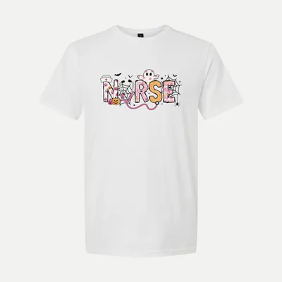 Pink Halloween Nurse Letters 104073325 (1) 1 shirt in White