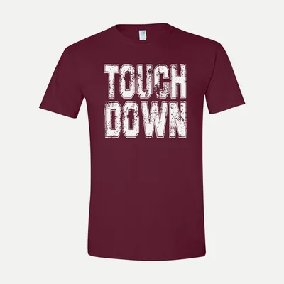 Vintage TOUCH DOWN FOOTBALL shirt in Maroon