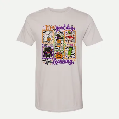 Halloween Teacher Good Day Learning shirt in Ice Grey