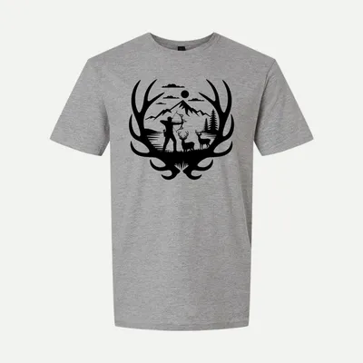Deer hunting Fishing hunting 2 shirt in Sport Grey