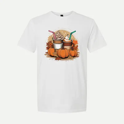 Pumpkin Spice Coffee and Fall shirt in White