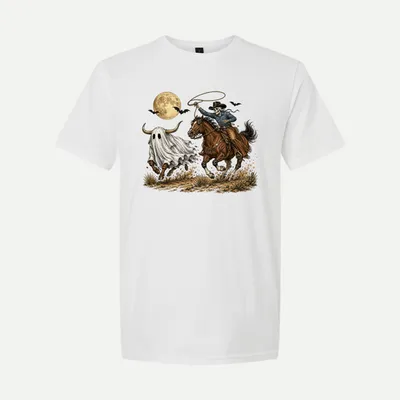 Halloween Cowboy Skeleton shirt in White