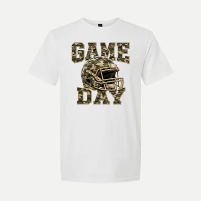 Vintage Camo Game Day Football shirt in White