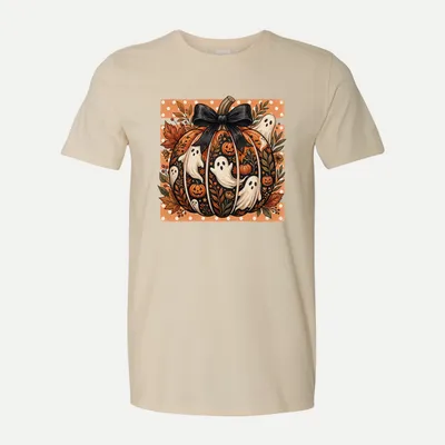 Halloween Ghost Pumpkin shirt in Natural