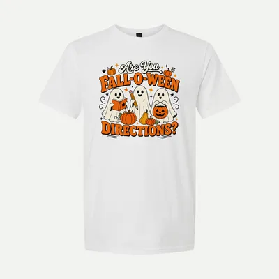 Fall O Ween Directions Halloween 2 shirt in White
