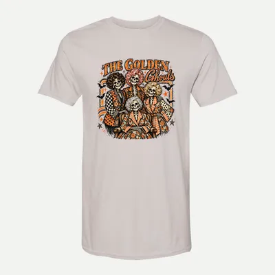 Golden Ghouls Halloween shirt in Ice Grey