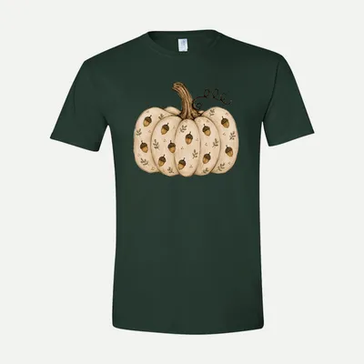 Preppy Boho Fall Pumpkin Clipart 4 shirt in Forest