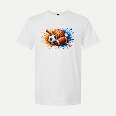 Sports Basketball Football shirt in White