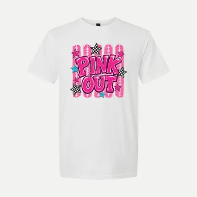 Pink Out Football Game Day shirt in White