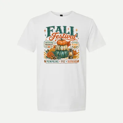 Retro Fall Pumpkin Thanksgiving shirt in White