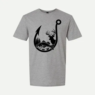 Deer hunting Fishing hunting 4 shirt in Sport Grey