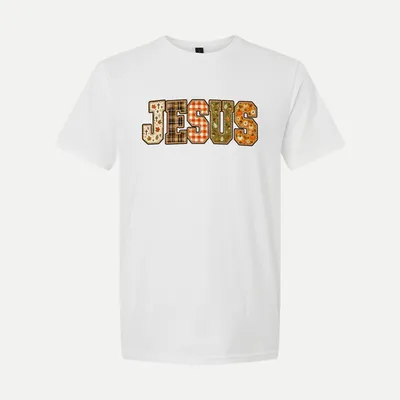 Jesus Christian Fall Letters shirt in White