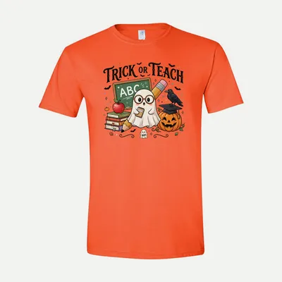 Teacher Halloween Halloween Teacher shirt in Orange