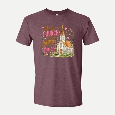 Be the Church Christian Jesus shirt in Heather Maroon