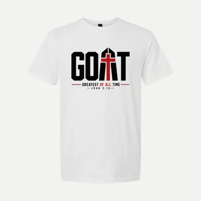 GOAT Jesus Christian Faith Design shirt in White