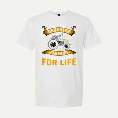 Dad and Daughter Farming Vector shirt in White