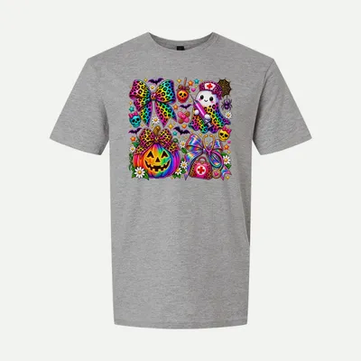 Halloween Nurse Ghost Bow shirt in Sport Grey