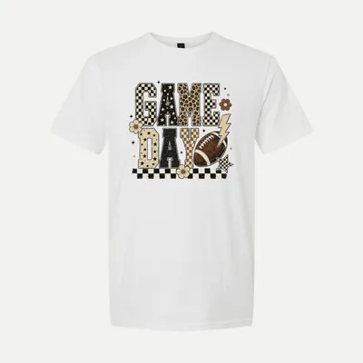 Checkered Game Day Football shirt in White