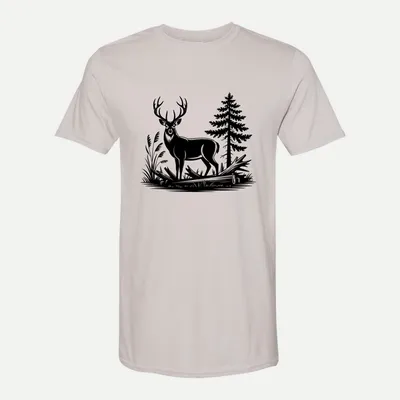 Big Buck Deer Hunting shirt in Ice Grey