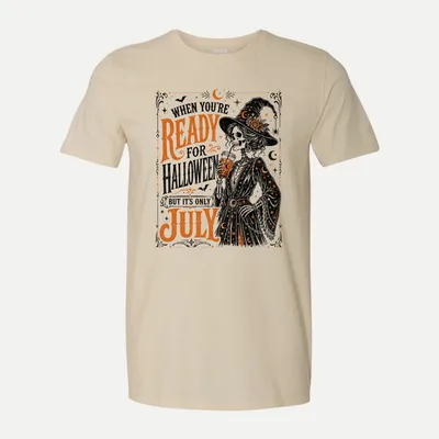 Halloween Teacher Witch Skeleton Pumpkin 4 shirt in Natural