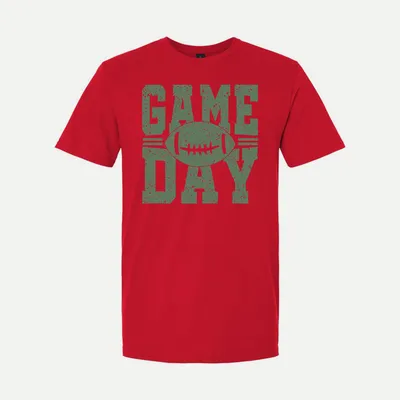 Retro Football Game Day 5 shirt in Red