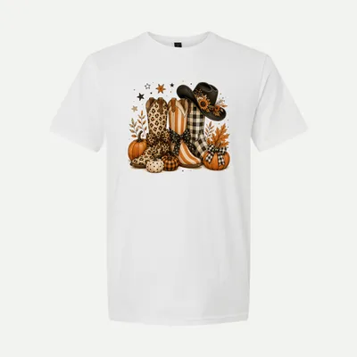 Cowboy Boots Checkered Fall shirt in White