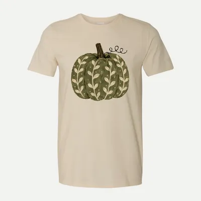 Preppy Boho Fall Pumpkin Clipart 8 shirt in Natural
