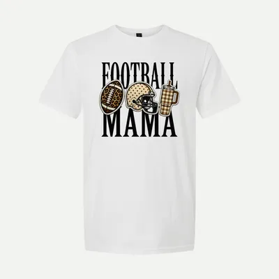 Leopard Football Mama Retro Game shirt in White