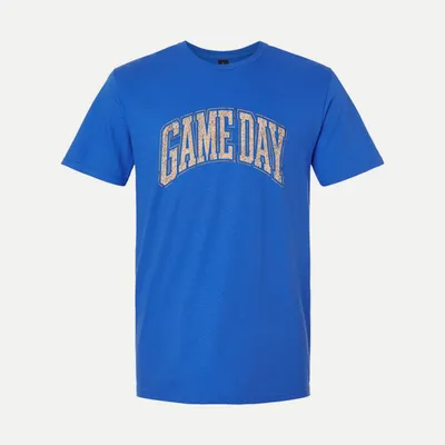 Game Day Varsity Distressed Fall shirt in Royal