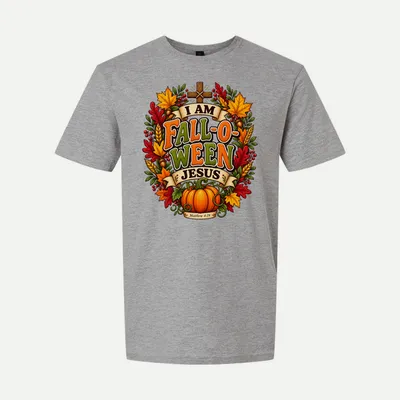 FallOWeen Jesus Christian Shirt in Sport Grey