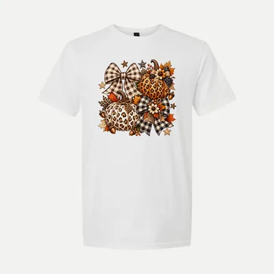 Leopard Pumpkin Fall Buffalo shirt in White