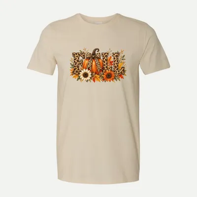 Fall Halloween Clipart 7 shirt in Natural