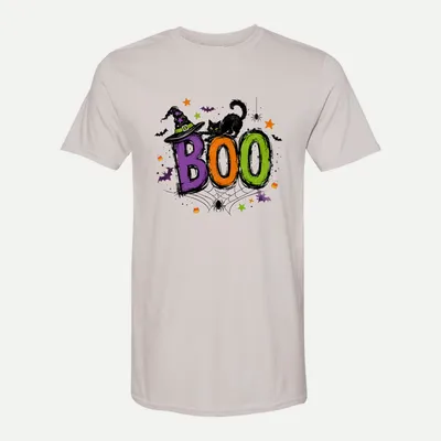 Boo Halloween Ghost Cute shirt in Ice Grey