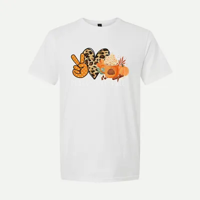 Peace Love Fall Pumpkin Spice 2 shirt in White