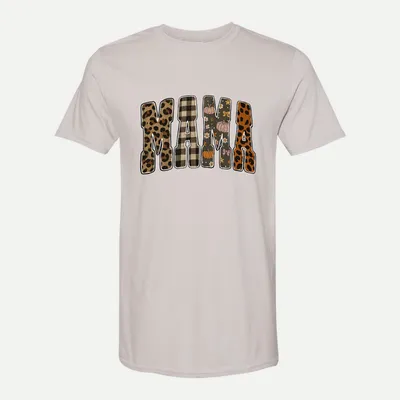 Patch Mama varsity mama shirt in Ice Grey