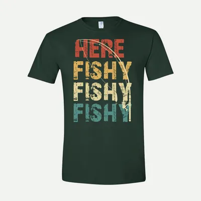 Fish Hunting Fishing Fishrod Fisherman shirt in Forest