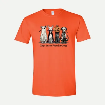Funny Halloween Dogs shirt in Orange