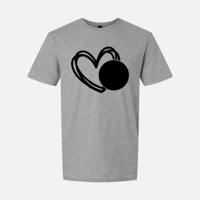Basketball with Heart shirt in Sport Grey