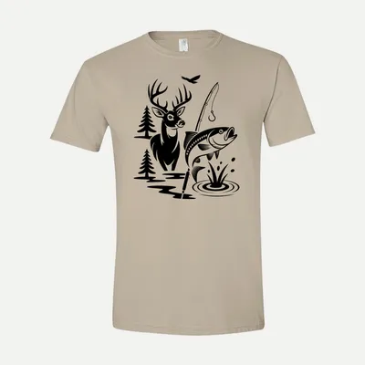 Deer hunting Fishing hunting 1 shirt in Sand
